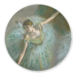 Danser in Green Edgar Degas Keramische Knop