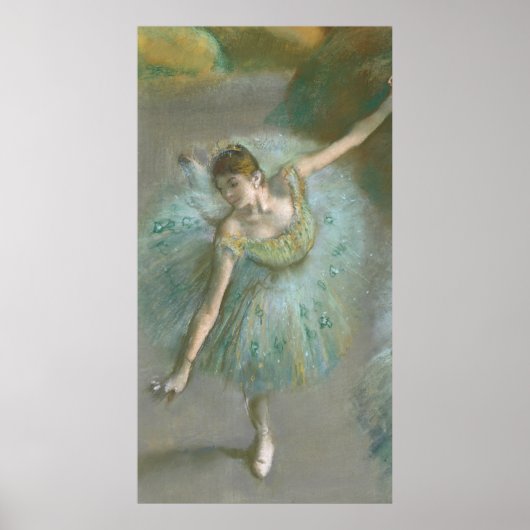 Danser in Green Edgar Degas Poster (Voorkant)