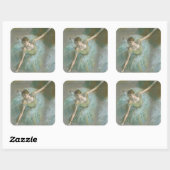Danser in Green Edgar Degas Vierkante Sticker (Vel)