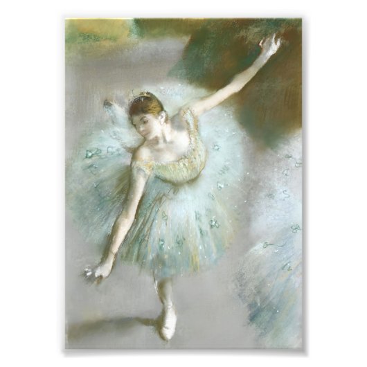 Danser in Groene Degas, Kunst Foto Afdruk (Voorkant)