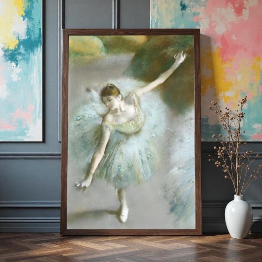 Danser in Groene Degas, Kunst Poster