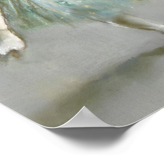 Danser in Groene Degas, Kunst Poster (Hoek)