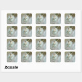 Danser in Groene Degas, Kunst Vierkante Sticker (Vel)