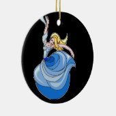 Danser in het blauw keramisch ornament (Rechts)