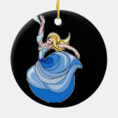 Danser in het blauw keramisch ornament (Achterkant)