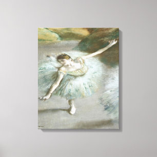 Danser in het groen van Edgar Degas Canvas Afdruk