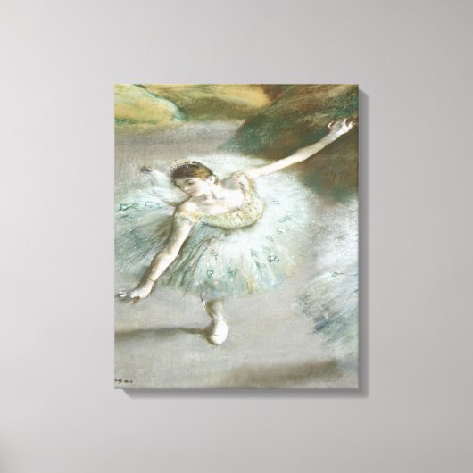 Danser in het groen van Edgar Degas Canvas Afdruk (Voorkant)