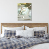 Danser in het groen van Edgar Degas Canvas Afdruk (Insitu (Slaapkamer))