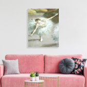Danser in het groen van Edgar Degas Canvas Afdruk (Insitu (Woonkamer))