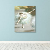 Danser in het groen van Edgar Degas Canvas Afdruk (Insitu (Houten vloer))