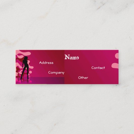 danser in Paarse roze I Mini Visitekaartje (Voorkant)