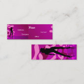 danser in Paarse roze Mini Visitekaartje (Voorkant / Achterkant)