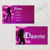 danser in Paarse roze Visitekaartje (Voorkant / Achterkant)
