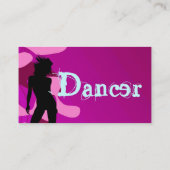 danser in Paarse roze Visitekaartje (Achterkant)