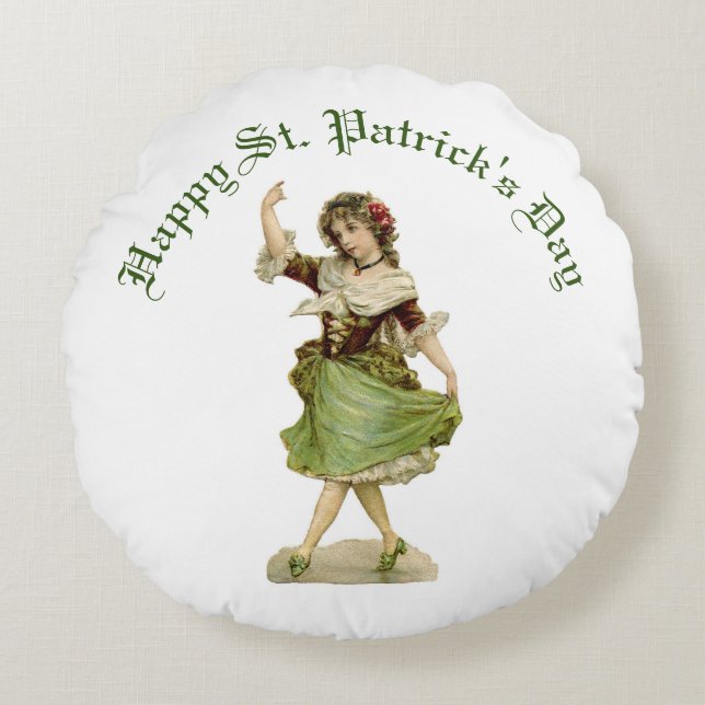 Danser Irish Lass Round Pillow Rond Kussen (Voorkant)