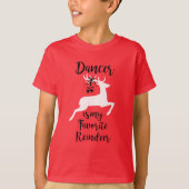 Danser is mijn favoriete rendier Kinder shirt (Voorkant)