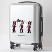 Danser Jumpsuit Merlot Zilver #2 Sticker (Koffer)