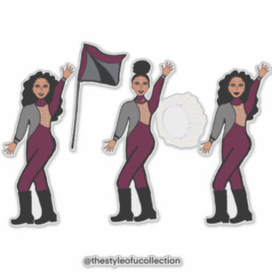 Danser Jumpsuit Merlot Zilver #2 Sticker