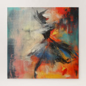 Danser Kleurrijke Abstracte Kunst Legpuzzel (Verticaal)