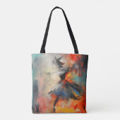 Danser Kleurrijke Abstracte Kunst Tote Bag (Achterkant)