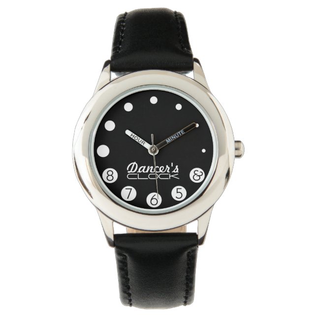 Danser klok met cijfers voor een Dancer's. Horloge (Voorkant)