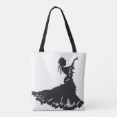 Danser Lady Silhouette Tote Bag (Achterkant)