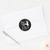 Danser leraren raken levens stap voor stap ronde sticker (Envelop)