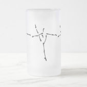 Danser logo met Dance slogan - aanpasbaar Matglas Bierpul (Center)