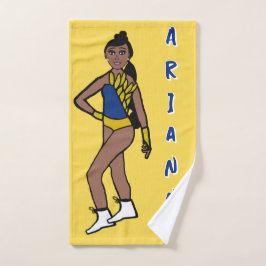 Danser/Majorette Handdoek Blauw & Goud #1