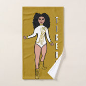 Danser/Majorette Handdoek Wit Gouden Tijger 2 (Handdoek)