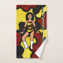 Danser/Majorette Rood Geel Camo #2 Handdoek