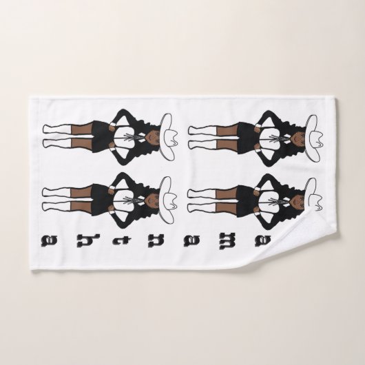 Danser/Majorette Western Zwart Wit #1 Handdoek (Handdoek)