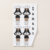 Danser/Majorette Western Zwart Wit #2 Handdoek (Handdoek)