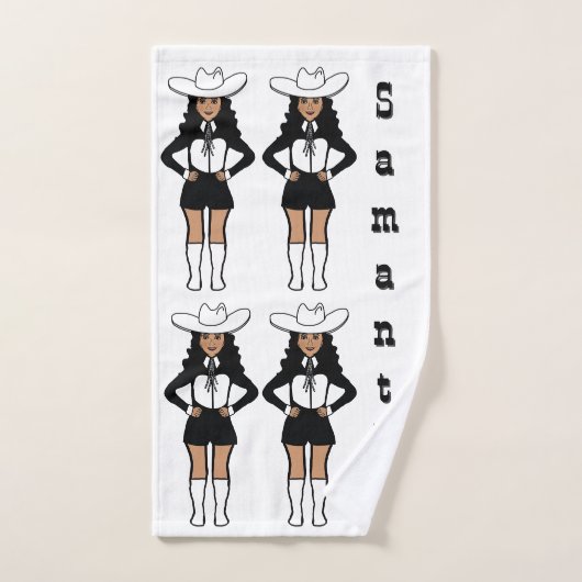 Danser/Majorette Western Zwart Wit #2 Handdoek (Handdoek)