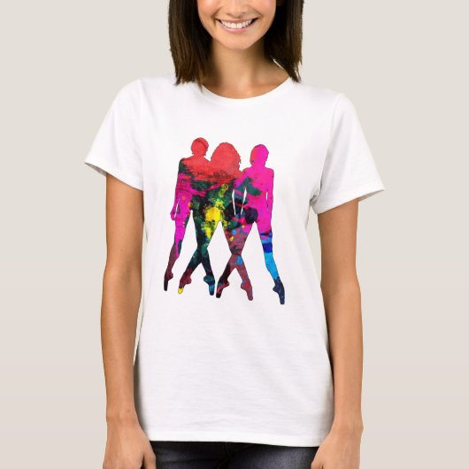 Danser mensen Abstract Colors T-shirt (Voorkant)