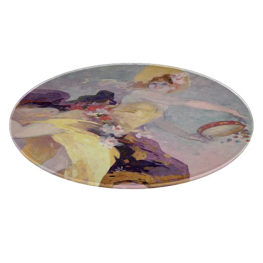 danser met Baskische tambourine Snijplank (Hoek)
