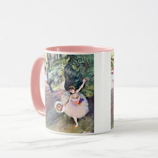 Danser met een bloemenruiker van Edgar Degas Mok (Voorkant links)