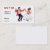 danser met poodle rok en zadelschoenen po visitekaartje (Voorkant / Achterkant)