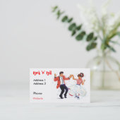 danser met poodle rok en zadelschoenen po visitekaartje (Staand voorkant)