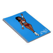 Danser Notitieboek Lichtblauw / Wit / Cherry (Rechterzijde)