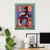 danser op Jazz Festival, Matisse Style Poster (Thuiskantoor)