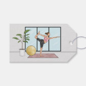 Danser Pose Yoga Natarajasana Balance Workout Meis Cadeaulabel (Voorkant (Horizontaal))