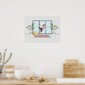 Danser Pose Yoga Natarajasana Balance Workout Meis Poster (Keuken)