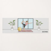 Danser Pose Yoga Natarajasana met aangepaste naam Yogamat (Voorkant (horizontaal))