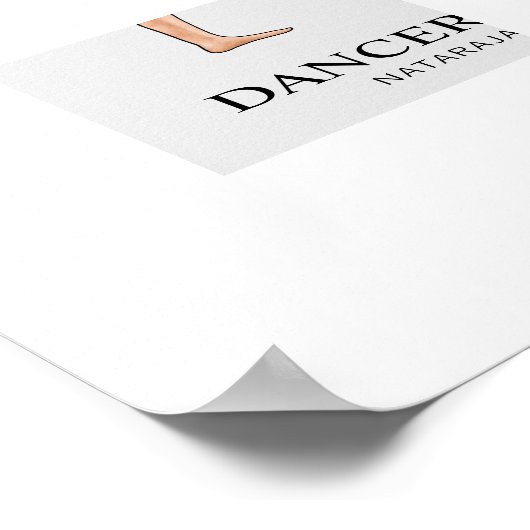 Danser Pose Yoga Stretch Oefenen Workout Vrouw Poster (Hoek)