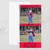 Danser, Prancer, Blitzen Feestdagenkaart (Voorkant / Achterkant)