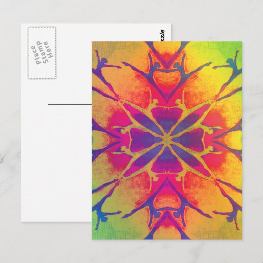 danser (regenboog - Psychedelic2) Briefkaart (Voorkant / Achterkant)