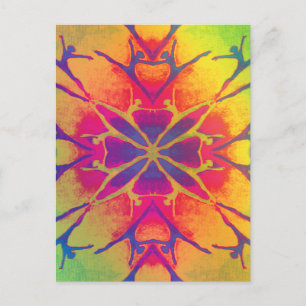 danser (regenboog - Psychedelic2) Briefkaart
