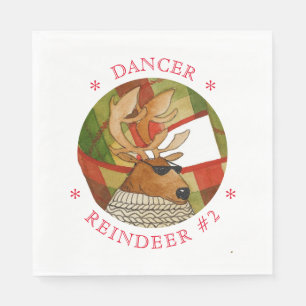 DANSER RENDEER Standaard Lunchservetjes van Papier Servet