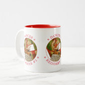 DANSER RENDIER Rood Tweekleur Mok (Voorkant links)